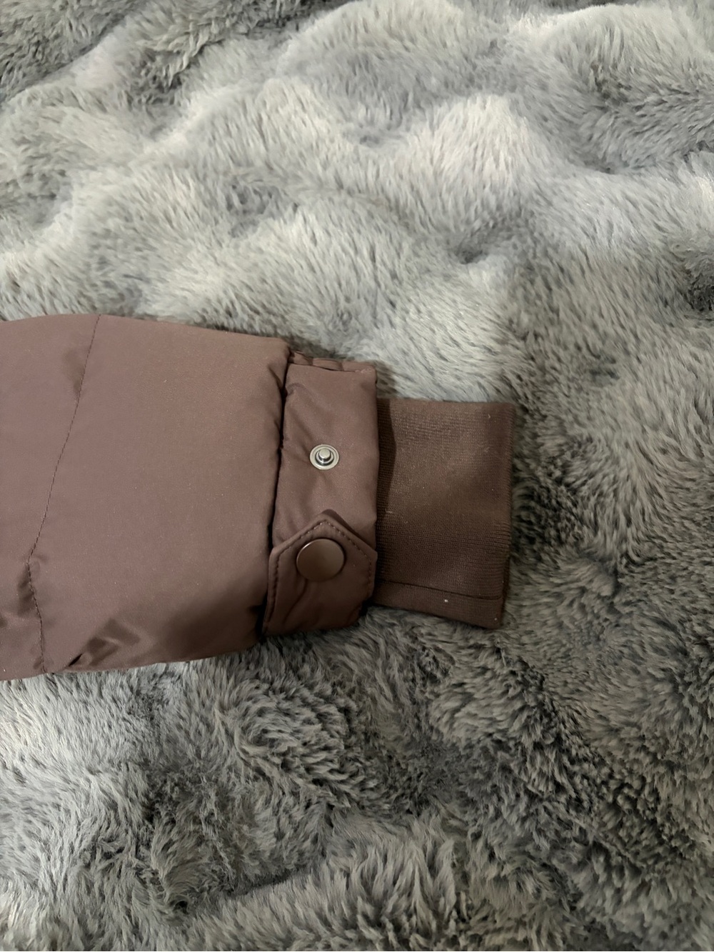 Mindetta Outdoor Project Long Puffer Coat with Hood - Brown - Small - Picture 6 of 6